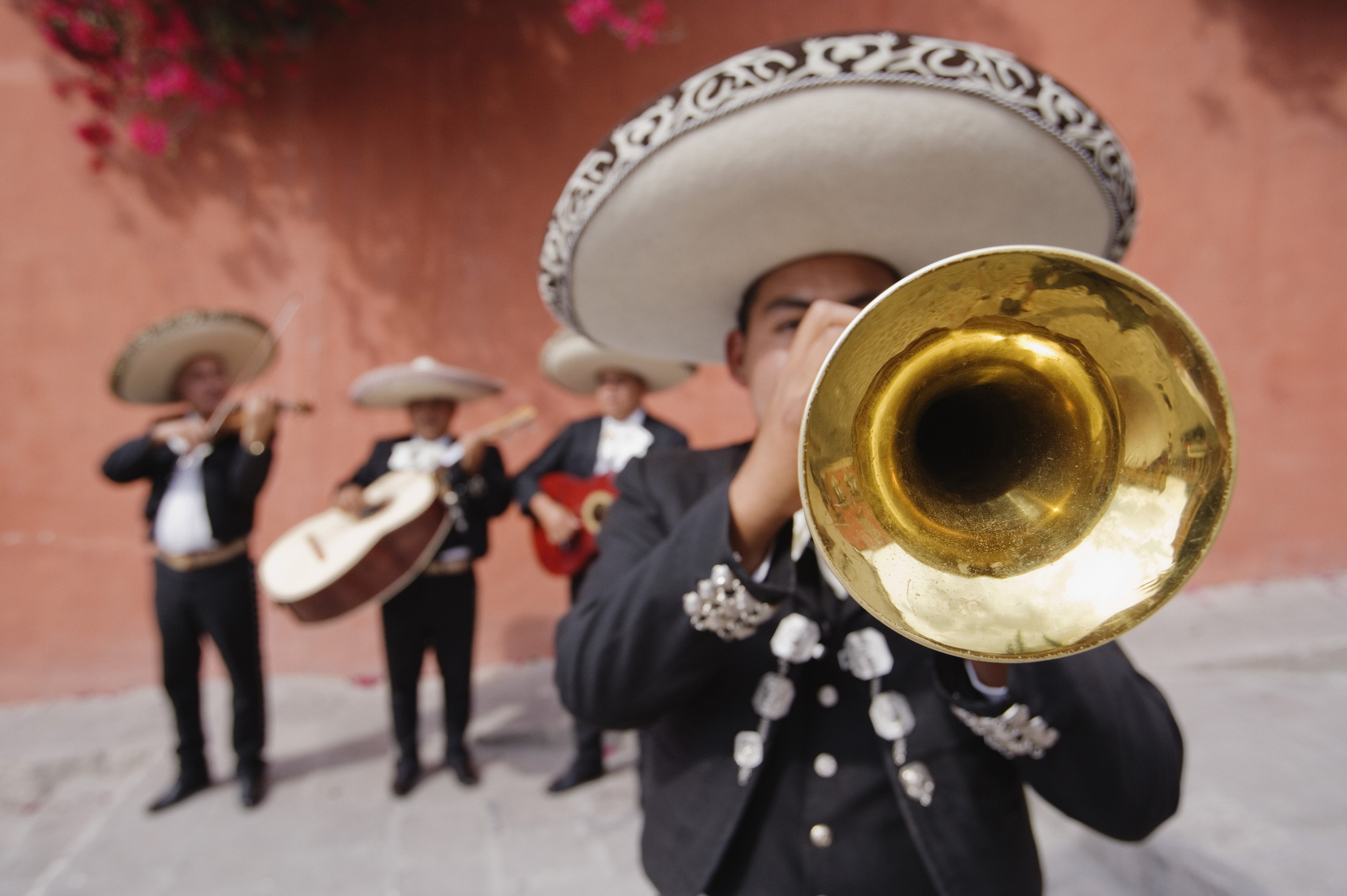 Trumpet player in Mariachi band